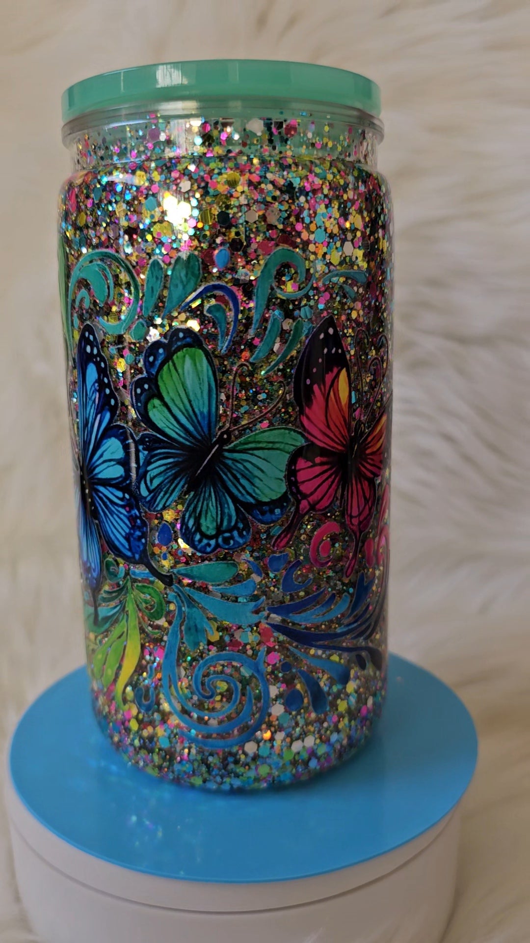 RTS 16 oz. Snow Globes {Rainbow Butterfly}
