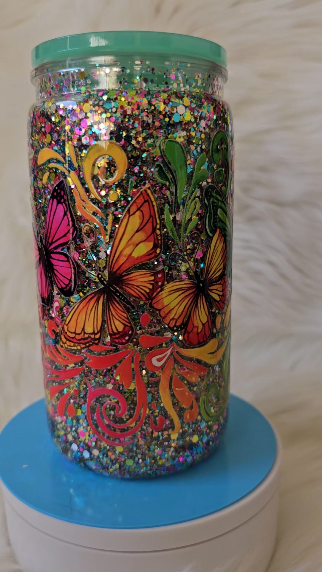 RTS 16 oz. Snow Globes {Rainbow Butterfly}