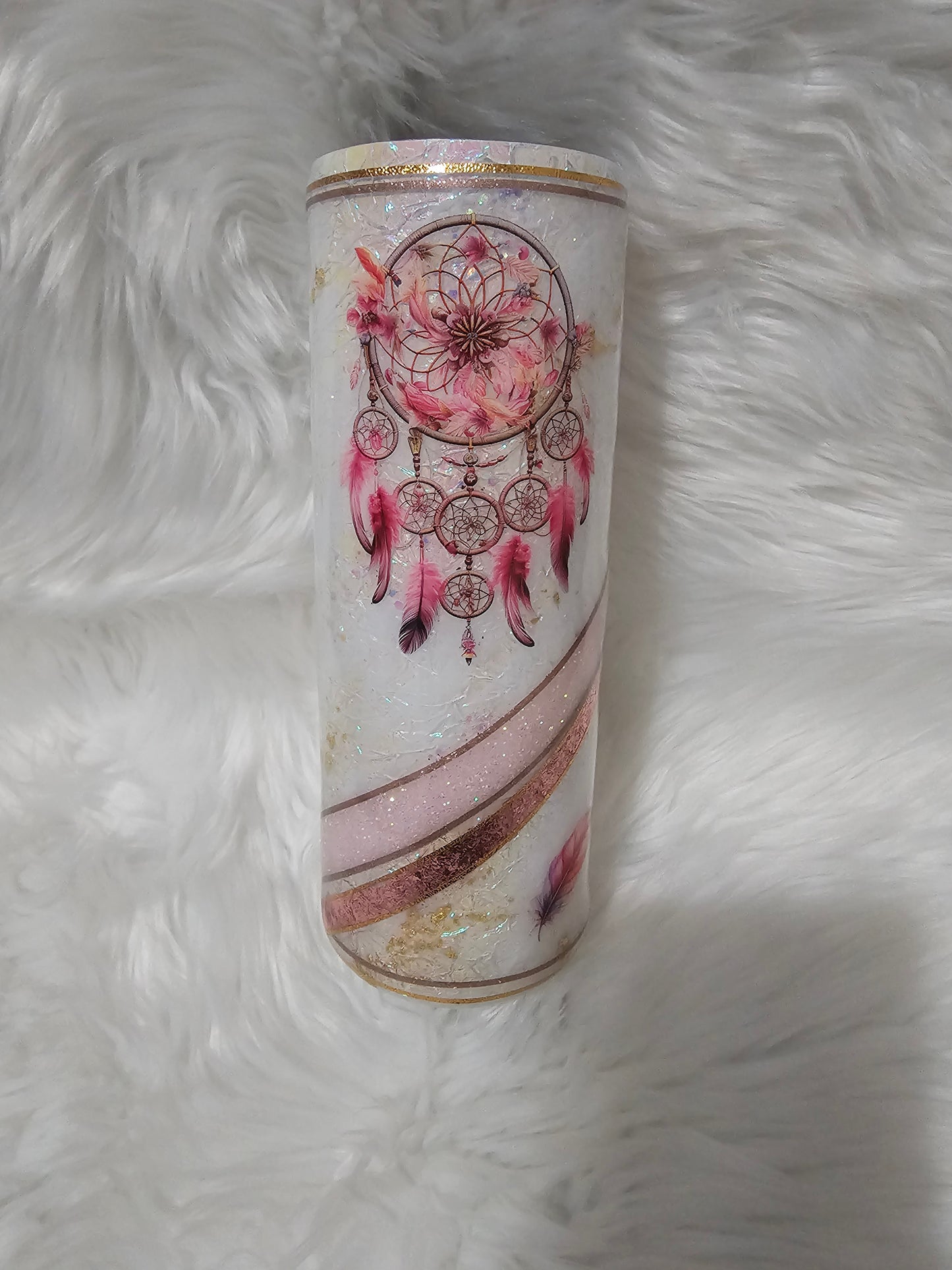 RTS {Rose Gold Opal} 20oz Tumbler
