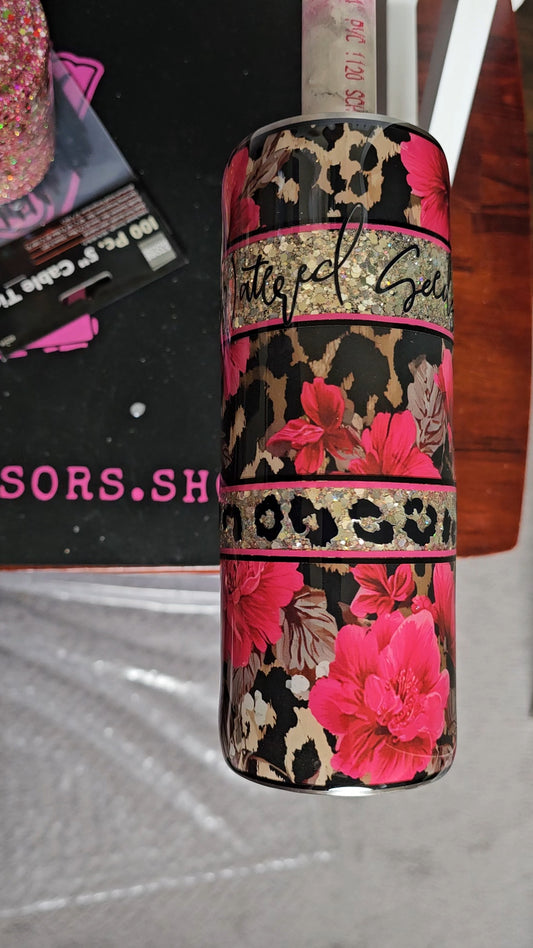 RTS {Pink/leopard Flowers} 24oz plump