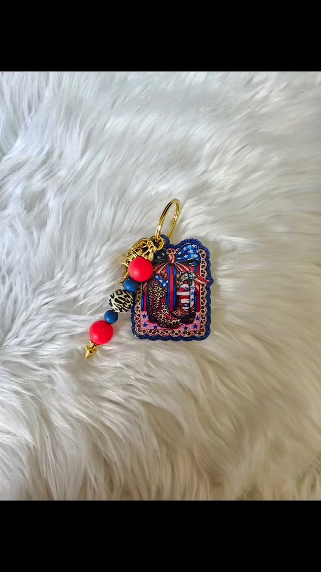 American Boots Keychain